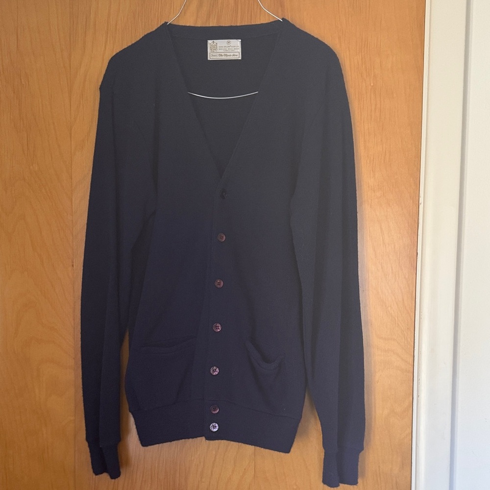 Sears Men's Dark Blue Cardigan Sweater
